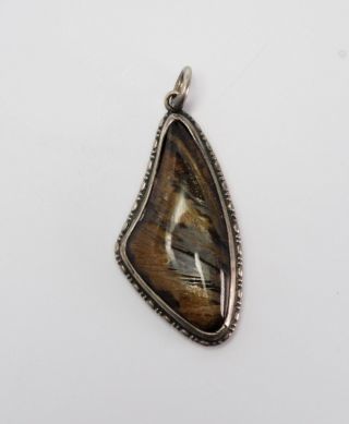 Vintage Sterling Silver Butterfly Wing Pendant Made In England