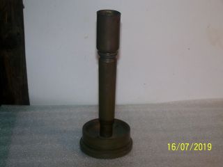 Vintage Wwii Trench Art - Brass Artillery Shell - Candle Holder - Naval