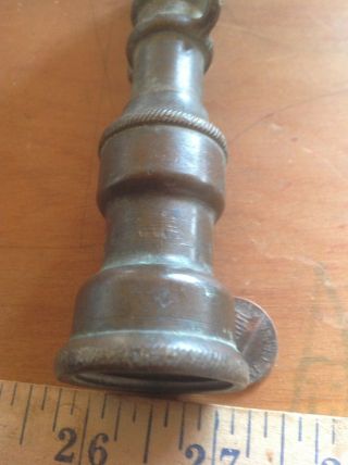 Large VINTAGE ANTIQUE BRASS WATER HOSE NOZZLES TOOL Collectible Hardware Tool 4
