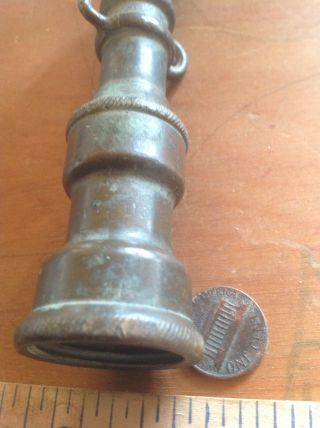Large VINTAGE ANTIQUE BRASS WATER HOSE NOZZLES TOOL Collectible Hardware Tool 5