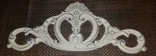 Shabby Chic French Country Vintage White Metal Door/picture Swag Topper
