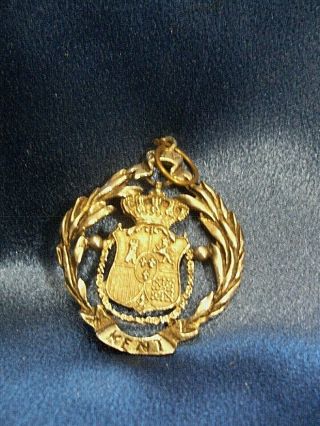 Vintage Kent Xiv Coat Of Arms Metal Medallion Crest Pendant
