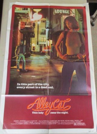 Vintage 1 Sheet 27x41 Movie Poster Alley Cats 1984 Karin Mani Robert Torti