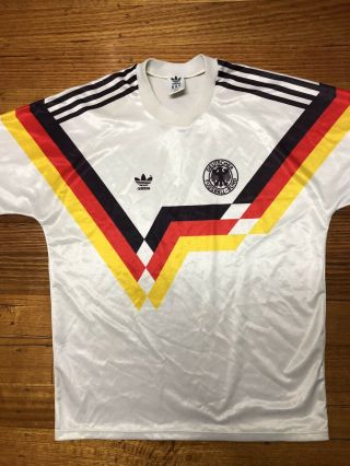 Germany Vintage 80s/90s Adidas Soccer Jersey Size Medium 2