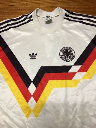 Germany Vintage 80s/90s Adidas Soccer Jersey Size Medium 3