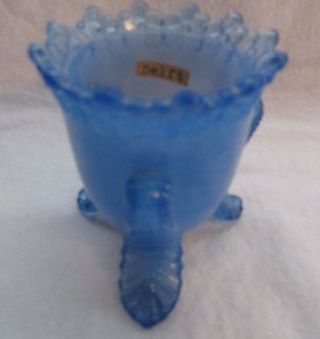 Vintage Degenhart Glass Forget Me Not Toothpick Holder (delft) D Heart