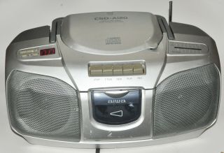 Aiwa CSD - A120U Cassette CD Player Radio Tuner Portable Boombox Stereo VTG 2