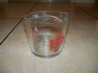 Vintage Oven Basics 2 Cup Glass Measuring Cup Anchor Hocking 498 Made In U.  S.  A.