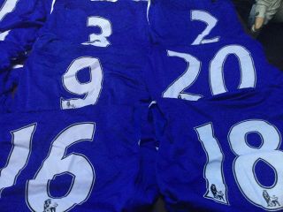 13 Vintage Everton Match Worn Shirts Team Match Kit For Player reserves 2