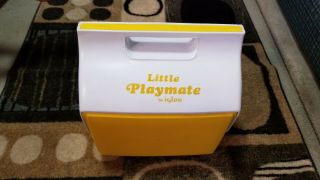 Vintage Yellow And White Little Playmate Cooler Igloo Corp Rare,  Shape