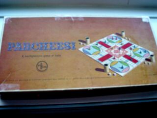 Vintage 1964 Parcheesi Board Game Gold Seal Edition Complete Game Of India
