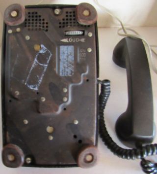 Vintage 1955 Black Western Electric Bell C/D 500 Rotary Telephone Modern Wire 4