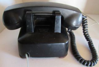 Vintage 1955 Black Western Electric Bell C/D 500 Rotary Telephone Modern Wire 5