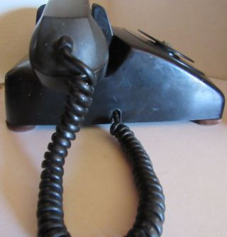 Vintage 1955 Black Western Electric Bell C/D 500 Rotary Telephone Modern Wire 6