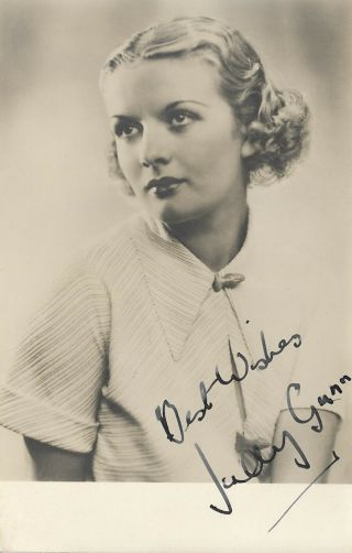 Judy Gunn (silver Blaze/in The Soup) Hand - Signed 1930s Vintage Postcard