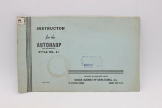 Instructor For The Autoharp Style No.  2 3/4 Oscar Schmidt Vintage Nos Music Book