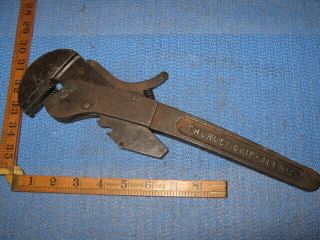 Vintage Antique Thurley Grip All 2 Adjustable Spanner Pipe Wrench Tool 1924 Pat
