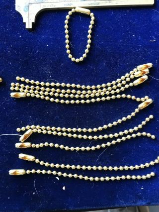 12 Vintage Brass 4 Inch 3 Mm Bead Chain Key Chains ?