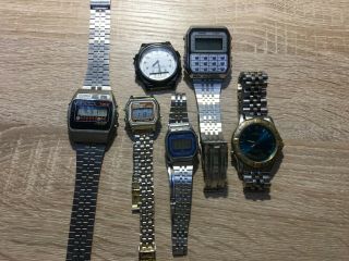 Casio Watches,  All Casio C - 801,  Chronograph,  Lcd Watch,  Vintage