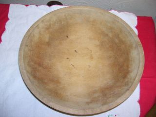 Vintage Wooden Dough Bowl - 11 