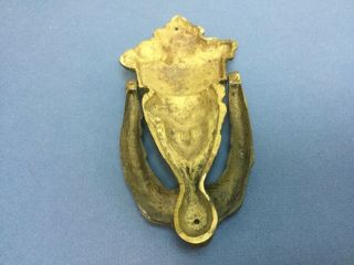 Vintage Antique Solid Brass Bacchus Dionysus Greek God Of Wine Face Door Knocker 6