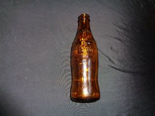 Coca Cola Bottle Glass Brown / Amber 10 Oz Empty Contour 8 " Tall Vintage