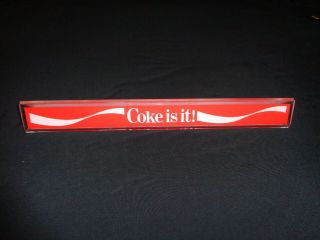 Coca Cola " Coke Is It " Plastic Display Stand 14 " 1980 