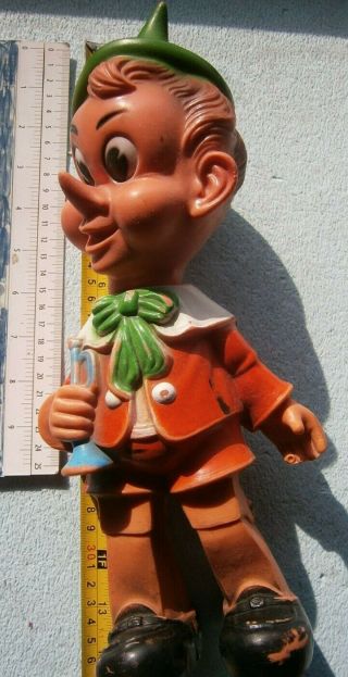 Pinocchio Vintag Rubber Large Toy Doll Walt Disney Biserka Art Yugoslavia Puppet
