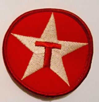 Texaco Star Gasoline Patch Embroidered Oil 3 " Inches Vintage