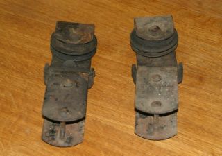 Vintage Iron Barn Door Track Rollers (matched Pair)