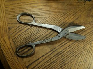Vintage Clauss Tin Snips Cutters Shears Tool - 10 - 7/16 " Long Usa