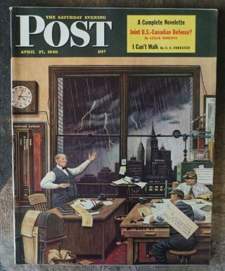 Vintage Issue Of Saturday Evening Post From April 27,  1946 (complete)