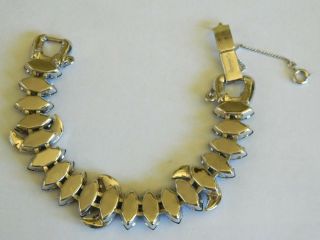 VTG Sara Coventry Black & Clear rhinestone bracelet,  brooch pin,  earring set 3