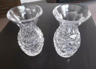 Vintage Waterford Crystal 5.  5 " Pineapple Shaped Bud Vases