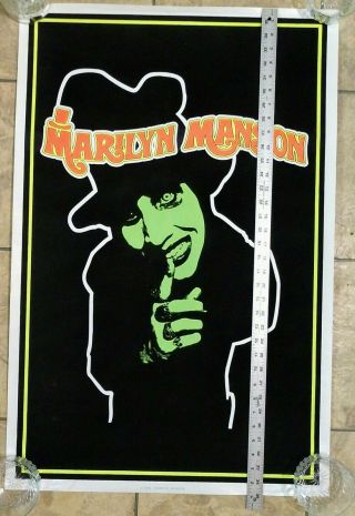 Marilyn Manson 2 Black Light Poster Vintage Old Stock