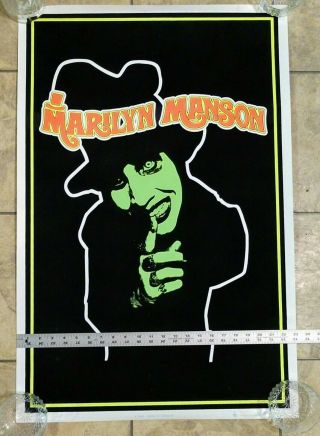 Marilyn Manson 2 Black Light Poster Vintage Old Stock 2