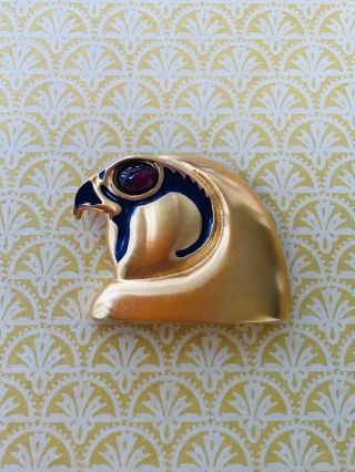 Mma Metropolitan Museum Of Art Vintage Egyptian Falcon Pin Brooch Signed