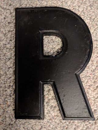 Vintage Wagner Sign Company Cast Aluminum 10 " Letter " R " Movie Marquee Rare