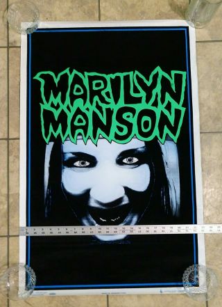 Marilyn Manson Black Light Poster Vintage Old Stock