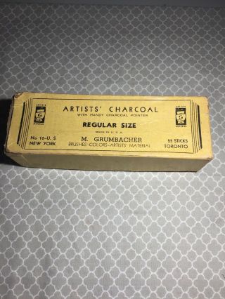 Vintage Grumbacher Artists Charcoal No.  16 Regular