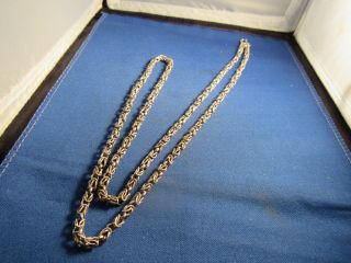 Vintage Sterling Silver 30 " Unusual Links Chain Necklace Italy