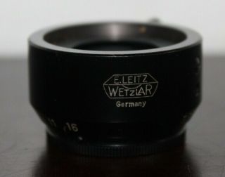 Vintage Leica Valoo Lens Hood & Diaphragm Adjusting Ring For Elmar 50mm