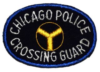 Chicago – Crossing Guard - Illinois Il Campus Police Patch Felt Vintage 2x3.  5”