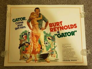 Movie Poster Vintage Burt Reynolds Is Gator 1976