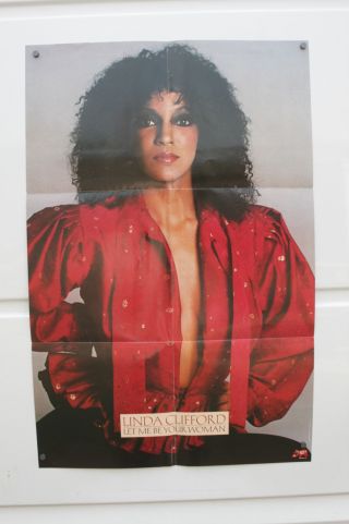 Vtg Linda Clifford Let Me Be Your Woman Promo Poster 1979 Folded Funk Soul R&b