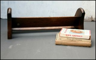 Antique Vintage Wooden Oak Book Trough Stand | Table Desk | Lovely Simple Design 5