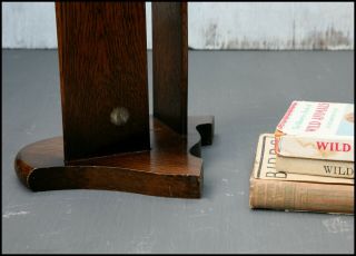 Antique Vintage Wooden Oak Book Trough Stand | Table Desk | Lovely Simple Design 6