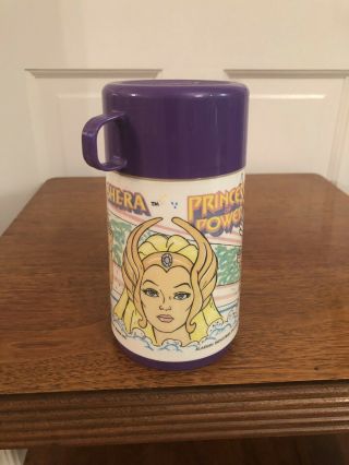 Vintage 1985 She - Ra Princess Of Power Aladdin Thermos For Lunchbox Rare