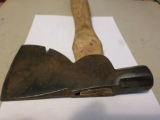 Vintage Hatchet Fulton Tool Axe Merit Mark Single Bit Wood Carpenter Hammer 3