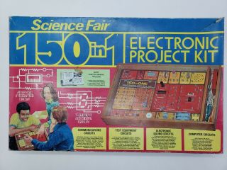 Vintage Science Fair 150 In 1 Electronic Project Kit 28 - 248 Radio Shack 1976